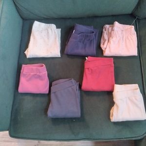 7 pairs organic cotton leggings